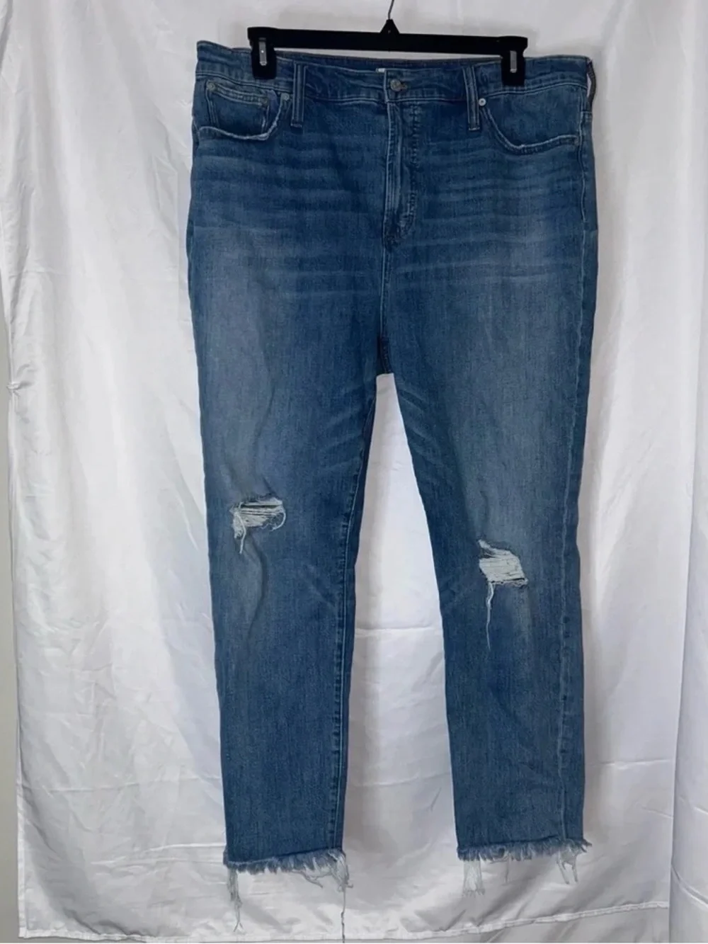Classic Blue Distressed Women’s Jeans